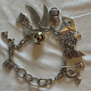 Harry Potter Charm Bracelet Snitch, Hedwig, Dobby & More Adjustable EUC